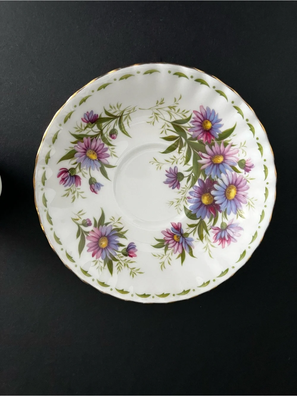 Vintage Royal Albert England Michaelmas Daisy Flower September Tea Cup & Saucer